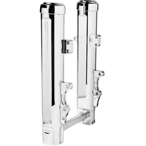 PartzBiz HD: 4407786-Performance Machine 1pc Fork Dust Cap Chrome 49mm Harley Dyna Softail 06-20