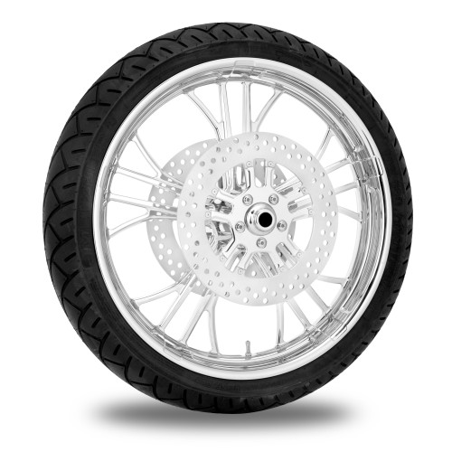 PartzBiz HD: 4407771-Performance Machine 21" Front Chrome Dixon Wheel Tire Rotor Package Harley 08-13 | Performance Machine PartzBiz HD: 4407771-Performance Machine 21" Front Chrome Dixon Wheel Tire Rotor Package Harley 08-13 | Performance Machine