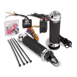 PartzBiz HD PM0063-2092-CH - Performance Machine Apex ปลอกแฮนด์แบบมีความร้อน Chrome Dual Cable Throttle Harley 84-21 PartzBiz HD PM0063-2092-CH - Performance Machine Apex ปลอกแฮนด์แบบมีความร้อน Chrome Dual Cable Throttle Harley 84-21