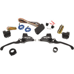 PartzBiz HD PM0062-4024-BM - Performance Machine Black Contrast 9/16 Can Bus ชุดควบคุมแฮนด์รถไฮดรอลิก | 0062-4024-BM PartzBiz HD PM0062-4024-BM - Performance Machine Black Contrast 9/16 Can Bus ชุดควบคุมแฮนด์รถไฮดรอลิก | 0062-4024-BM