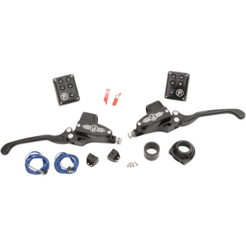 PartzBiz HD: 4407693-Performance Machine Black Contrast 9/16 Handlebar Control Kit Hydraulic Can Bus | 0062-4022-BM