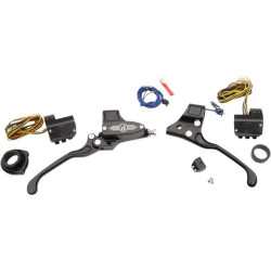 PartzBiz HD PM0062-4019-BM - Performance Machine Black Contrast Cut 9/16 Handlebar Control Kit Cable 3 Button | 0062-4019-BM PartzBiz HD PM0062-4019-BM - Performance Machine Black Contrast Cut 9/16 Handlebar Control Kit Cable 3 Button | 0062-4019-BM