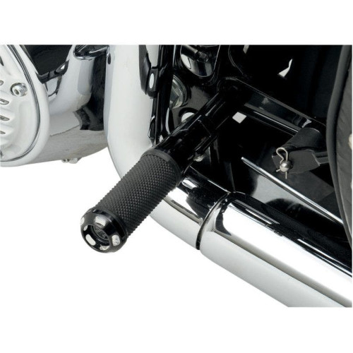 PartzBiz HD: 4407699-Performance Machine Black Contrast Apex Foot Pegs 90 Degee Male Mount for Harley | 0035-1097-BM