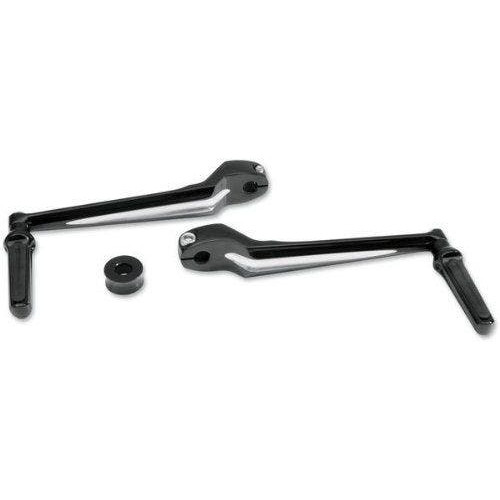 PartzBiz HD: 4407705-Performance Machine Black Contrast Cut Heel Toe Shift Levers Harley FLHT Softail | 0034-1081-BM