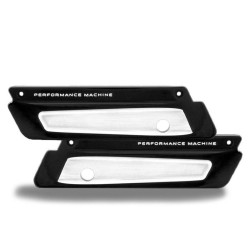 PartzBiz HD PM0200-2004-BM - Performance Machine Black Contrast Cut Scallop Line Saddlebag Latch Covers Harley FLH/FLT | 0200-2004-BM PartzBiz HD PM0200-2004-BM - Performance Machine Black Contrast Cut Scallop Line Saddlebag Latch Covers Harley FLH/FLT | 0200-2004-BM