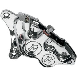 PartzBiz HD PM0053-2915-CH - Performance Machine Chrome 11.5” Front 4 Piston Caliper ด้านซ้ายสำหรับ Harley | 0053-2915-ช PartzBiz HD PM0053-2915-CH - Performance Machine Chrome 11.5” Front 4 Piston Caliper ด้านซ้ายสำหรับ Harley | 0053-2915-ช