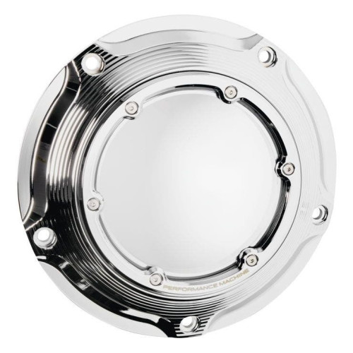 PartzBiz HD: 4407582-Performance Machine Chrome Vision Clear Derby Cover Harley Touring 16-20 PartzBiz HD: 4407582-Performance Machine Chrome Vision Clear Derby Cover Harley Touring 16-20