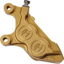 PartzBiz HD PM0052-2425-SMG - Performance Machine Gold Ops 4 ลูกสูบด้านหน้าซ้าย Caliper Harley M8 FL FX 17-Up ABS electra road street glide king cnc fat boy bob low rider Heritage 0052-2425-SMG PartzBiz HD PM0052-2425-SMG - Performance Machine Gold Ops 4 ลูกสูบด้านหน้าซ้าย Caliper Harley M8 FL FX 17-Up ABS electra road street glide king cnc fat boy bob low rider Heritage 0052-2425-SMG