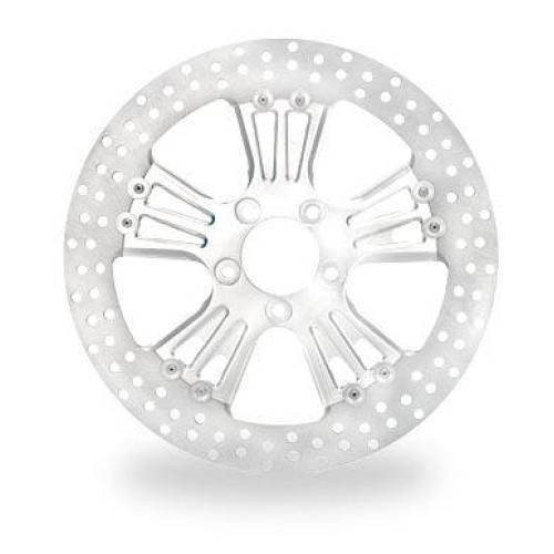 PartzBiz HD: 4407326-Performance Machine PM Icon Polished Front 13" Brake Rotor Harley 00-16 | 0133-3015ICNS