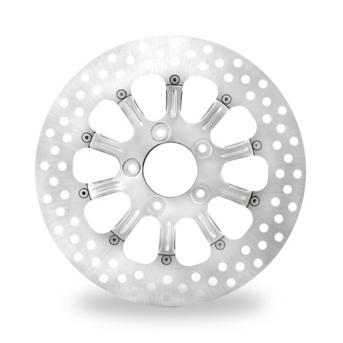 PartzBiz HD: 4407299-Performance Machine PM Revel Chrome 11.8 Front Brake Rotor Harley  | 0133-1800RELS-CH