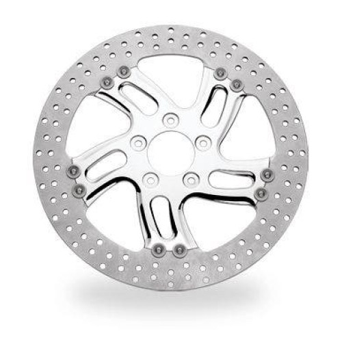 PartzBiz HD: 4407309-Performance Machine PM Rival Polished Cut Left Front 13" Brake Rotor Harley | 0133-3015RVLLS