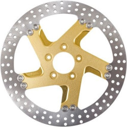 PartzBiz HD PM0133-1800FACR-SMG - Performance Machine Pro-Am Gold Ops Two Piece 11.8 Rear Brake Rotor 08-19 1710-3743 17103743 FLHT FLHR FLTR FLHX electra road street glide king 01331800FACRSMG