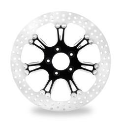 PartzBiz HD PM0133-3015VIRS-BMP - Performance Machine Virtue Black Platinum Cut Front 13" Brake Rotor Harley 00-16 | 0133-3015VIRS-BMP