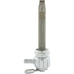PartzBiz HD DSDS390241 - Pingel 1311-CG 22mm ร่องกลม CHR Power-Flo วาล์วน้ำมัน Petcock 90 Dg ไปข้างหน้า | 1311-ซีจี