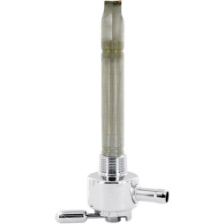 PartzBiz HD DSDS390255 - Pingel 4211-CR 3/8 NPT Smooth Round CHR Power-FLO Fuel Valve Petcock 90 ด้านหลัง | 4211-CR