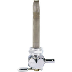 PartzBiz HD TR497685 - Pingel 4311-CD Power Flo Diamond Chrome HEX 90 องศาถอยหลัง 22mm Petcock Harley | 4311-ซีดี