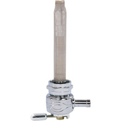 PartzBiz HD TR498638 - Pingel 4311-CF Power Flo Flamed Chrome รอบ 90 องศาหลัง 22mm Petcock Harley | 4311-ซีเอฟ