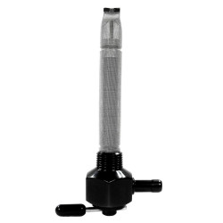 PartzBiz HD DS07050115 - Pingel 6211-CHBLK 3/8 NPT Power Flo Smooth Black Chrome HEX 180 Petcock ด้านใน | 6211-CHBLK