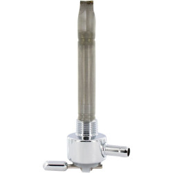 PartzBiz HD DSDS390265 - Pingel 6211-CR 3/8 NPT Smooth Round CHR Power-FLO Fuel Valve Petcock 180 ด้านใน | 6211-CR