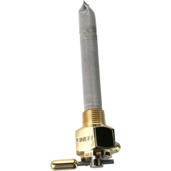 PartzBiz HD DS07050091 - Pingel 6311-BH Power Flo Old School ทองเหลือง HEX 180 องศาขาเข้า NPT Petcock Harley | 6211-BH