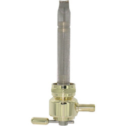 PartzBiz HD DS07050094 - Pingel 6311-BR Power Flo Old School Brass RND 180 องศาด้านใน 22mm Petcock Harley | 6311-บีอาร์