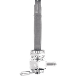 PartzBiz HD DSDS390235 - Pingel 6311-CH Power Flo Smooth Chrome HEX 180 องศาขาเข้า 22mm Petcock Harley | 6311-ช