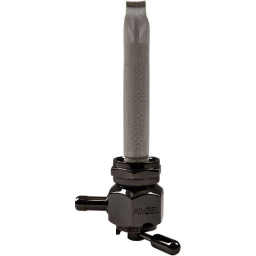 PartzBiz HD: 4407151-Pingel 6311-CHBLK Power Flo Smooth Black Chrome HEX 180 Deg ด้านใน 22mm Petcock | 6311-CHBLK