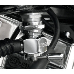 PartzBiz HD DSDS390260 - Pingel 6311-CR Power Flo Smooth Chrome รอบ 180 องศาขาเข้า 22mm Petcock Harley | 6311-CR