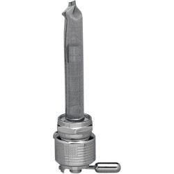 PartzBiz HD DS21070000 - Pingel 6311-CRL Power Flo Flag Round Chrome 180 Deg ด้านใน 22mm Petcock Harley | 6311-CRL