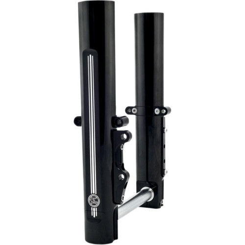 PartzBiz HD: 4407040-Performance Machine PM Black Contrast Single Side Lower Legs Sliders 14-18 FLH | Performance Machine