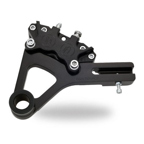 PartzBiz HD: 4407043-PM Black Ops 4 Piston Rear Brake Caliper for Harley Dyna 06-07 Models - 1295-0052-SMB PartzBiz HD: 4407043-PM Black Ops 4 Piston Rear Brake Caliper for Harley Dyna 06-07 Models - 1295-0052-SMB