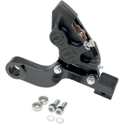 PartzBiz HD PM1287-0073-SMB - PM Black Ops 4 Piston Rear Brake Caliper for Harley Touring FLHT 00-01 - 1287-0073-SMB