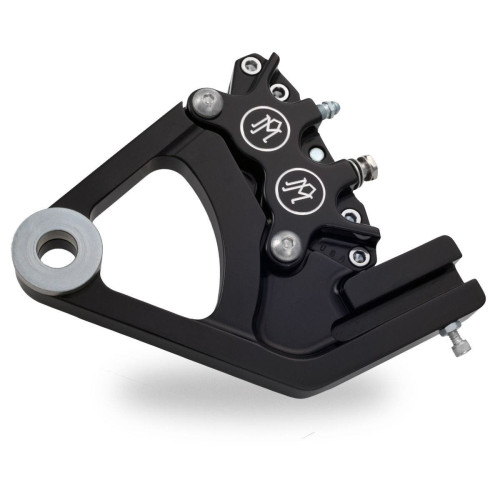 PartzBiz HD: 4407004-PM Contrast Cut 6 Piston Rear Brake Integrated Calipers for Harley Softail 87-99 - 1274-0072-BM