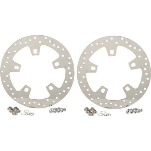 PartzBiz HD: 4406897-Polished 11.8 Front Enforcer Style Rotors Pair Hardware for Harley FL | FR-118P PartzBiz HD: 4406897-Polished 11.8 Front Enforcer Style Rotors Pair Hardware for Harley FL | FR-118P