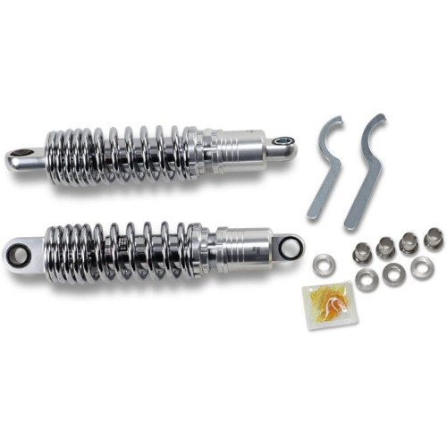 PartzBiz HD: 4406814-Drag Premium Low Profile Black 10.5" Adjustable Rear Spring Shocks XL | 1310-1189 PartzBiz HD: 4406814-Drag Premium Low Profile Black 10.5" Adjustable Rear Spring Shocks XL | 1310-1189