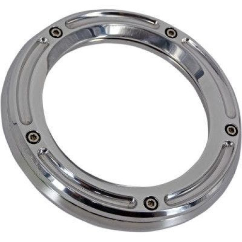 PartzBiz HD: 4406784-Trask TM-0040CH Chrome Billet Assault Clear Derby Cover 5-Hole Harley 98-18 1107-0641 11070641 softail road electra glide dyna breakout big twin Sporty buy best for 883 1200 