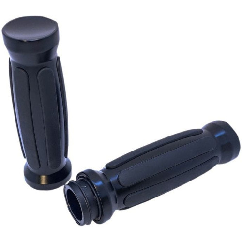 PartzBiz HD: 4406748-Pro-One 490001B Black Custom Straight Rubber Grips TBW Harley Big Twin 08-20 PartzBiz HD: 4406748-Pro-One 490001B Black Custom Straight Rubber Grips TBW Harley Big Twin 08-20