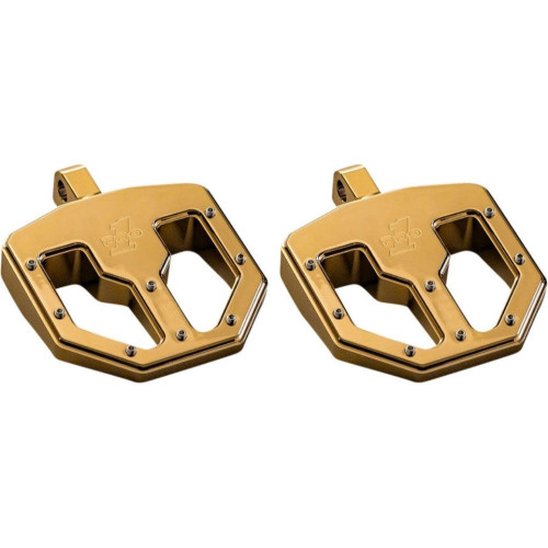PartzBiz HD: 4406758-Pro One 500761TIN Gold BMX V1 Male Billet Foot Peg Harley & Metric Clevis Mount
