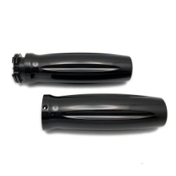 PartzBiz HD DS06302564 - Pro-One 501310B Black Billet Aluminum Contour Grips Pair 1" Handlebar Harley PartzBiz HD DS06302564 - Pro-One 501310B Black Billet Aluminum Contour Grips Pair 1" Handlebar Harley
