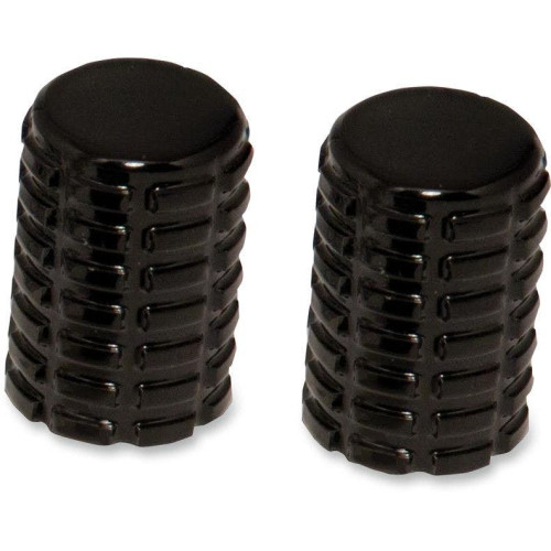 PartzBiz HD: 4406738-Pro Pad Black Finish 2 Long Billet Docking Hardware Station Covers for Harley  | DSC-FP-LB