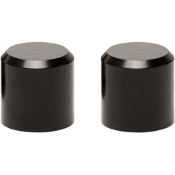 PartzBiz HD DS35500301 - Pro Pad Black Finish 2 Short Billet Docking Hardware Station Covers for Harley  DSC-SMTH-SB 3550-0301 35500301