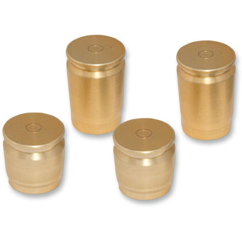 PartzBiz HD: 4406707-Pro Pad Brass Finish 4 Piece Billet Docking Hardware Station Covers for Harley  | DSC-SC-SET