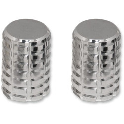 PartzBiz HD DS35500279 - Pro Pad Chrome Finish 2 Long Billet Docking Hardware Station Covers for Harley  | DSC-FP-LC