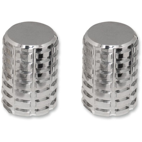 PartzBiz HD: 4406708-Pro Pad Chrome Finish 2 Long Billet Docking Hardware Station Covers for Harley  | DSC-FP-LC