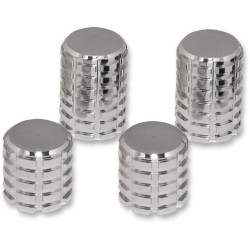 PartzBiz HD DS35500276 - Pro Pad Chrome Finish 4 Piece Billet Docking Hardware Station Covers for Harley  | DSC-FP-CSET