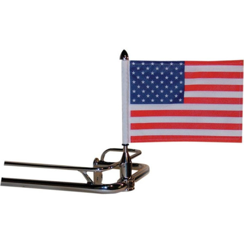 PartzBiz HD: 4406719-Pro Pad Saddlebag 3/4 Bar Flag Mounts w/ 10"x15" Highway Flag Harley or Metric