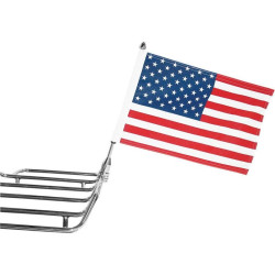 PartzBiz HD DS05210227 - Pro Pad Tour Pack Solid 1/2" Bar Flag Mount w/ 10x15 American Flag for Harley | RFM-FXD315