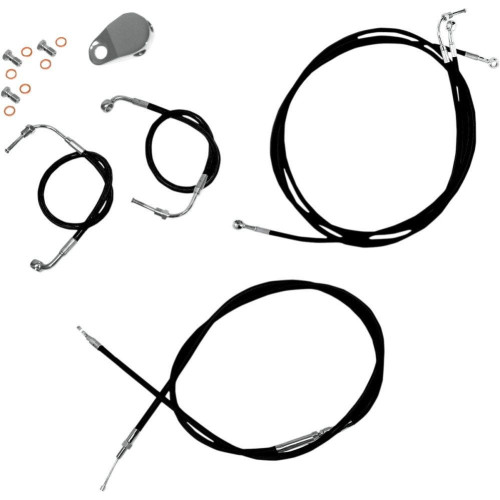 PartzBiz HD: 4406664-LA Choppers LA-8051KT-16B Black <17" Ape Bars Brake/Clutch Cable Kit ABS Harley conversion handlebars apes rise high touring 2009 2013 09 13 electra road street glide road king PartzBiz HD: 4406664-LA Choppers LA-8051KT-16B Black <17" Ape Bars Brake/Clutch Cable Kit ABS Harley conversion handlebars apes rise high touring 2009 2013 09 13 electra road street glide road king