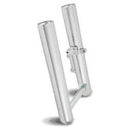 PartzBiz HD AN06-554 - Arlen Ness Hot Fork Legs Lower Sliders Smooth Chrome Harley Softail 00-06 FLST | 06-554