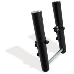 PartzBiz HD AN06-555 - Arlen Ness Hot Fork Legs Lower Sliders Smooth Black Harley Softail 00-06 FLST | 06-555